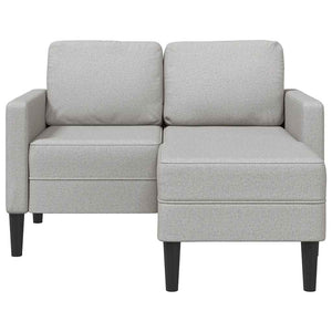 2-Sitzer L-Sofa mit Chaiselongue Wolkengrau