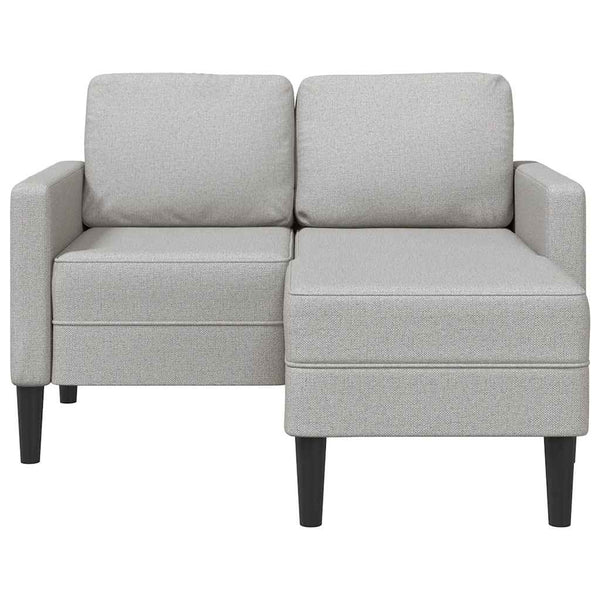 2-Sitzer L-Sofa mit Chaiselongue Wolkengrau