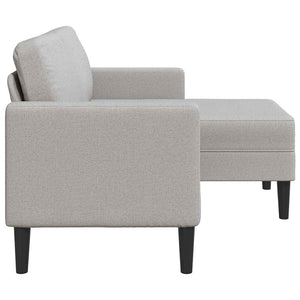 2-Sitzer L-Sofa mit Chaiselongue Wolkengrau