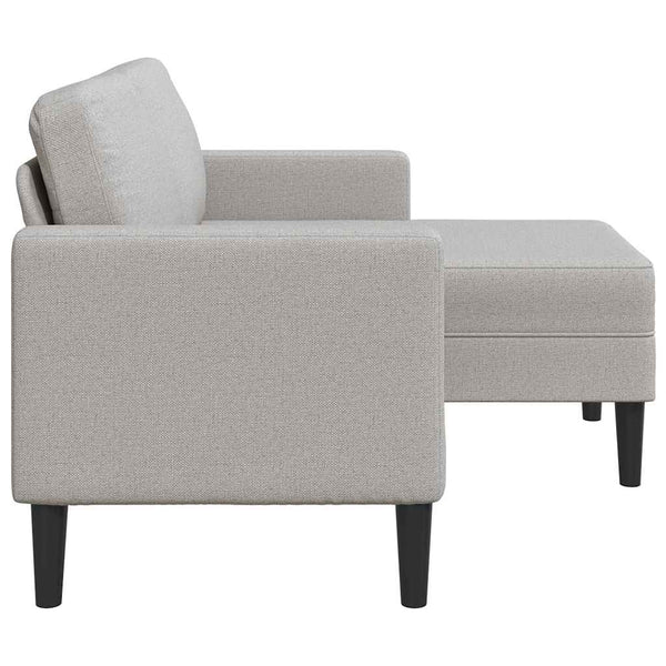 2-Sitzer L-Sofa mit Chaiselongue Wolkengrau