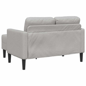 2-Sitzer L-Sofa mit Chaiselongue Wolkengrau
