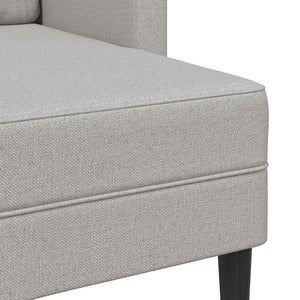 2-Sitzer L-Sofa mit Chaiselongue Wolkengrau