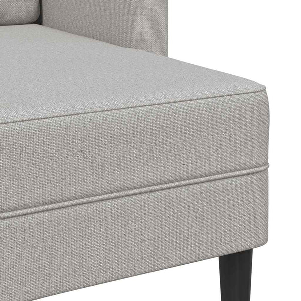 2-Sitzer L-Sofa mit Chaiselongue Wolkengrau