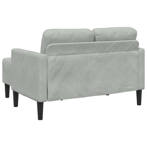 vidaXL 2-Seater L-Shaped Sofa with Chaise Lounge Light Grey 125 cm Velvet