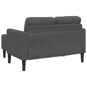 2-Sitzer L-Sofa mit Chaiselongue Dunkelgrau