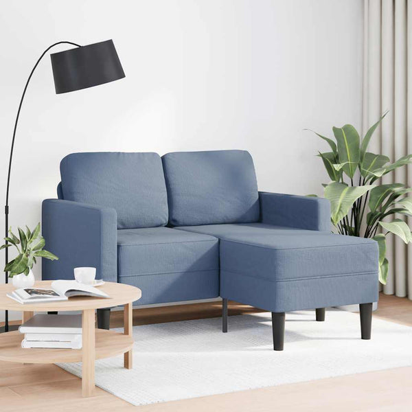 2-Sitzer L-Sofa mit Chaiselongue, Blau