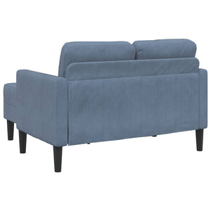 2-Sitzer L-Sofa mit Chaiselongue, Blau