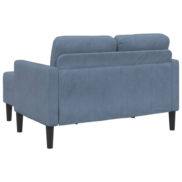2-Sitzer L-Sofa mit Chaiselongue, Blau