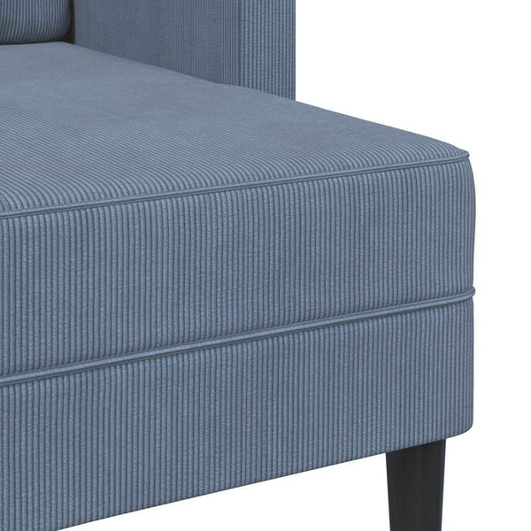 2-Sitzer L-Sofa mit Chaiselongue, Blau