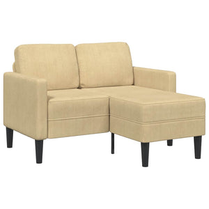 2-Sitzer L-Sofa Graugrün mit Chaiselongue