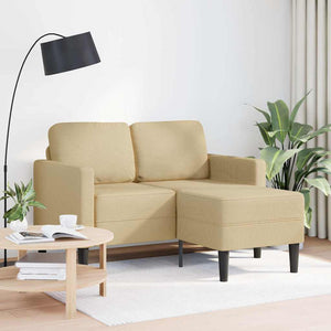2-Sitzer L-Sofa Graugrün mit Chaiselongue