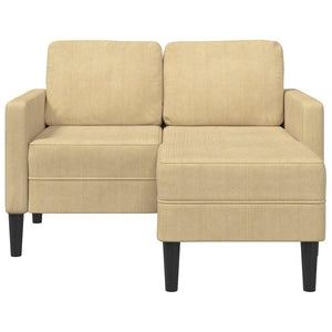 2-Sitzer L-Sofa Graugrün mit Chaiselongue
