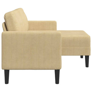 2-Sitzer L-Sofa Graugrün mit Chaiselongue