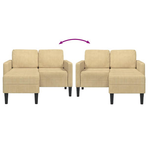 2-Sitzer L-Sofa Graugrün mit Chaiselongue