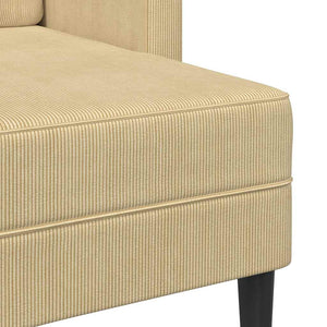 2-Sitzer L-Sofa Graugrün mit Chaiselongue