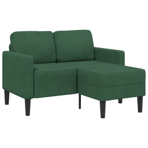 2-Sitzer Sofa mit Chaiselongue Dunkelgrün
