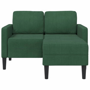 2-Sitzer Sofa mit Chaiselongue Dunkelgrün