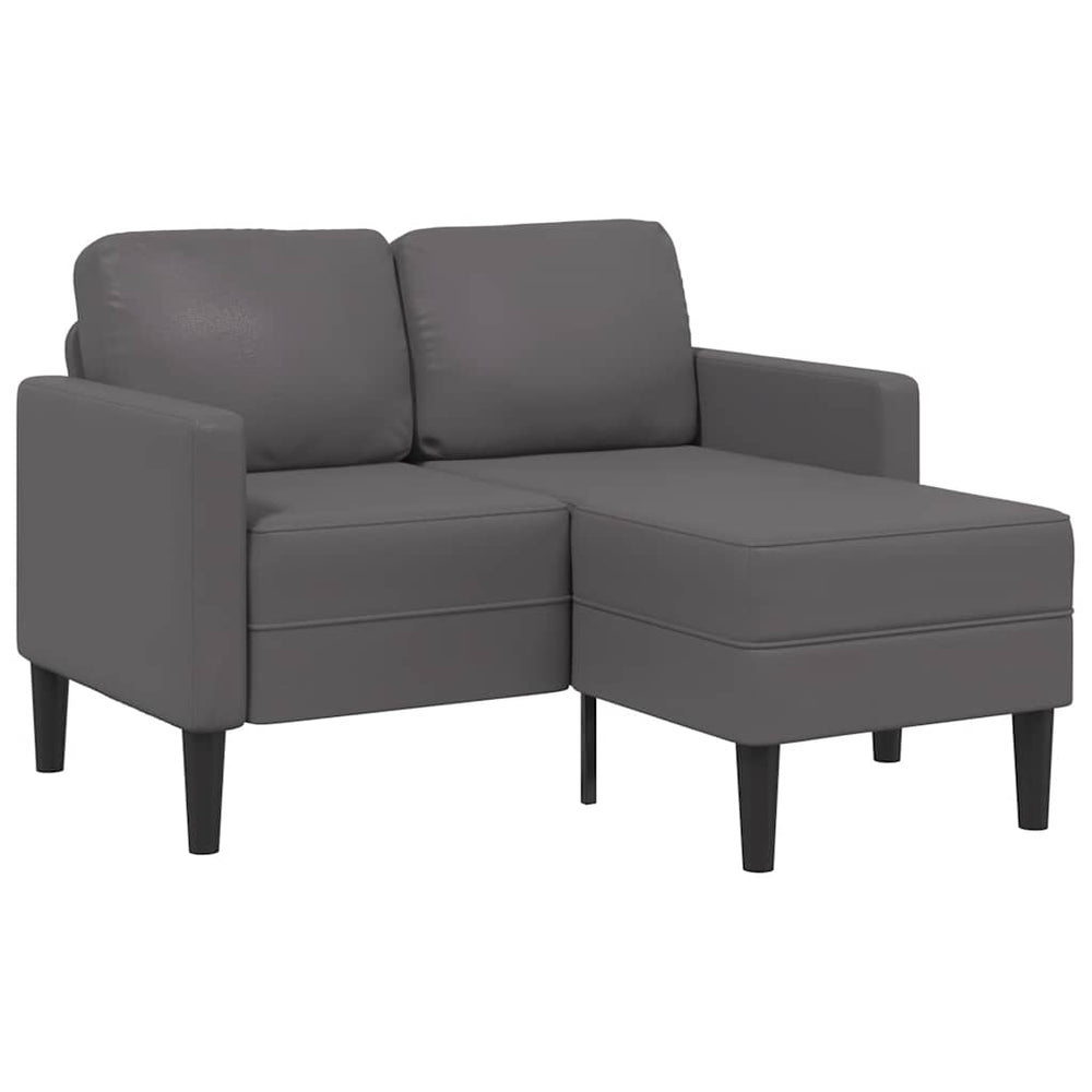 2-Sitzer L-Sofa mit Chaiselongue, Grau