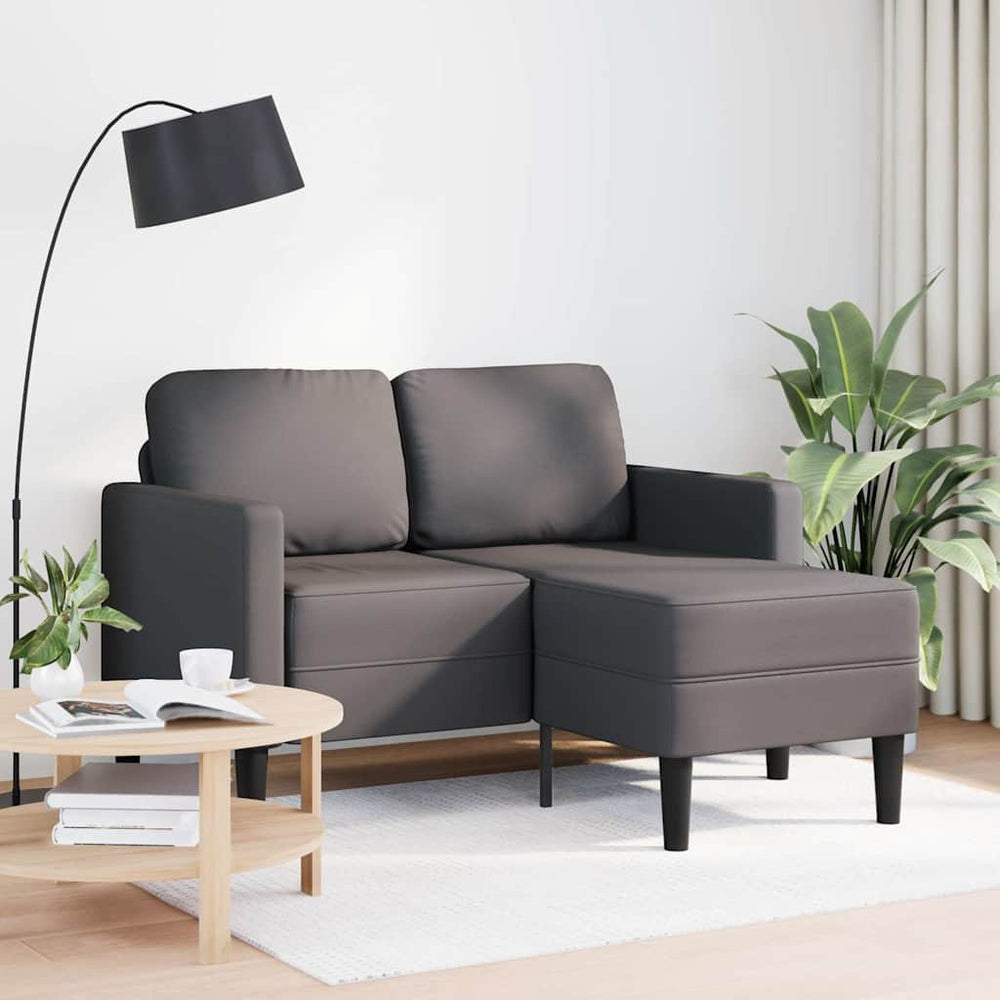 2-Sitzer L-Sofa mit Chaiselongue, Grau