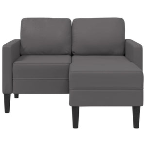 2-Sitzer L-Sofa mit Chaiselongue, Grau