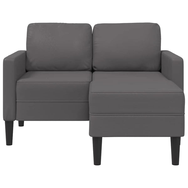 2-Sitzer L-Sofa mit Chaiselongue, Grau
