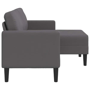 2-Sitzer L-Sofa mit Chaiselongue, Grau