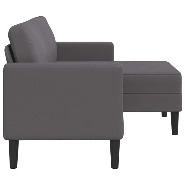 2-Sitzer L-Sofa mit Chaiselongue, Grau