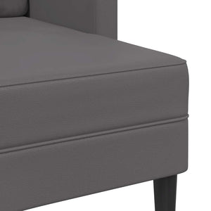 2-Sitzer L-Sofa mit Chaiselongue, Grau
