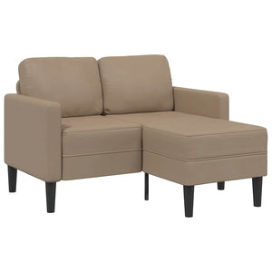 2-Sitzer L-Sofa mit Chaiselongue Cappuccino-Braun