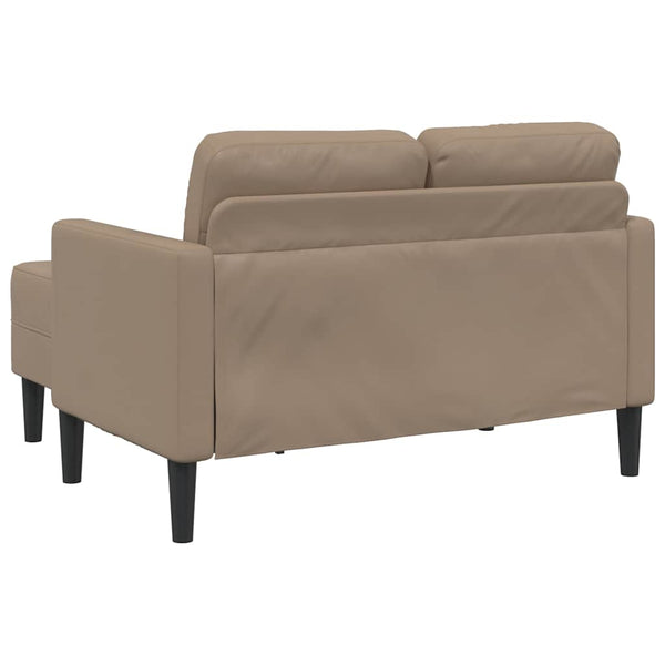 2-Sitzer L-Sofa mit Chaiselongue Cappuccino-Braun