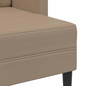 2-Sitzer L-Sofa mit Chaiselongue Cappuccino-Braun