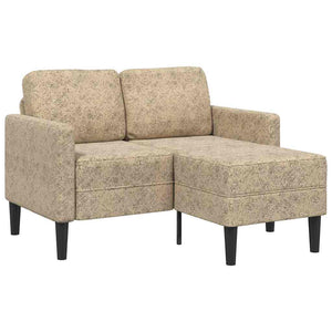 2-Sitzer L-Sofa mit Chaiselongue Hellgrau Kunstleder