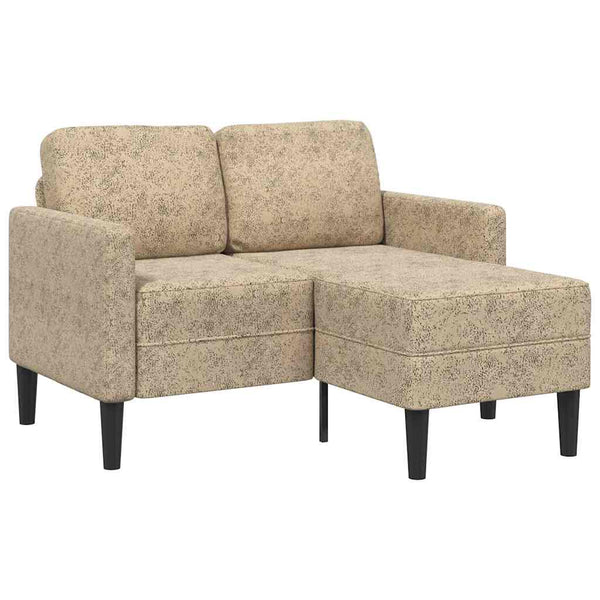 2-Sitzer L-Sofa mit Chaiselongue Hellgrau Kunstleder