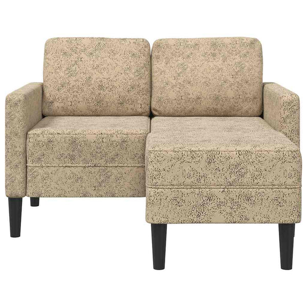 2-Sitzer L-Sofa mit Chaiselongue Hellgrau Kunstleder