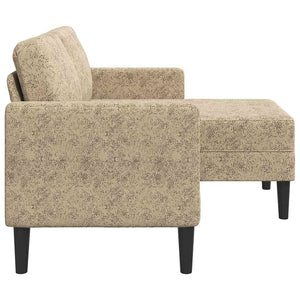 2-Sitzer L-Sofa mit Chaiselongue Hellgrau Kunstleder