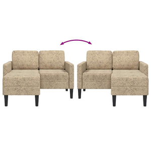 2-Sitzer L-Sofa mit Chaiselongue Hellgrau Kunstleder