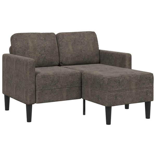 2-Sitzer L-Sofa mit Chaiselongue Dunkelgrau