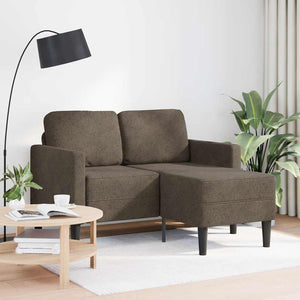 2-Sitzer L-Sofa mit Chaiselongue Dunkelgrau
