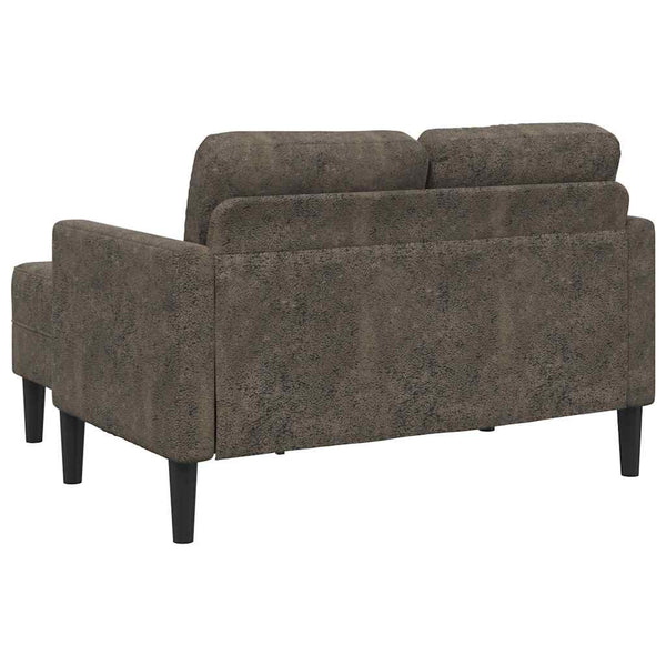 2-Sitzer L-Sofa mit Chaiselongue Dunkelgrau