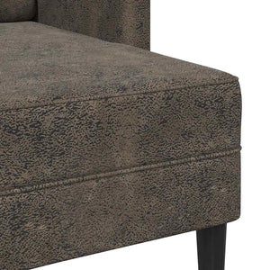 2-Sitzer L-Sofa mit Chaiselongue Dunkelgrau