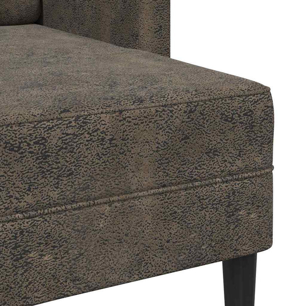 2-Sitzer L-Sofa mit Chaiselongue Dunkelgrau
