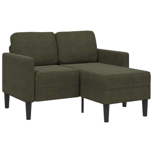 2er Sofa mit Chaiselongue Armeegrün