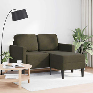 2er Sofa mit Chaiselongue Armeegrün