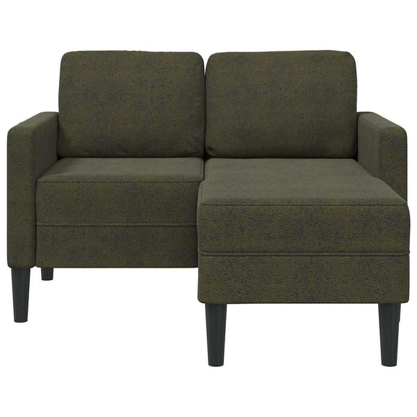 2er Sofa mit Chaiselongue Armeegrün