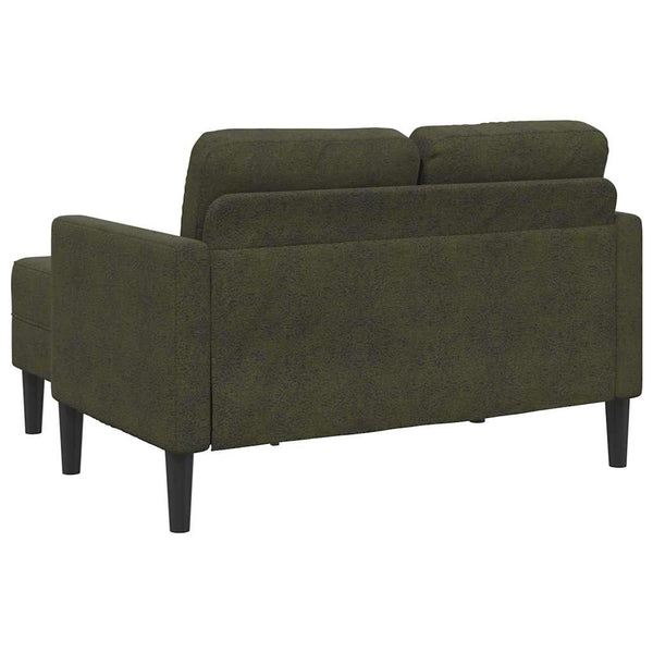 2er Sofa mit Chaiselongue Armeegrün