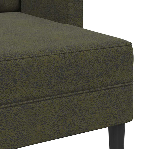 2er Sofa mit Chaiselongue Armeegrün