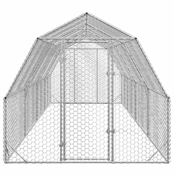 Verzinkter Hühnerstall 2,5x8x2,25 m