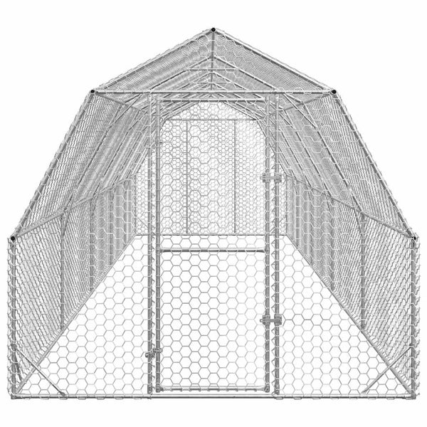 Verzinkter Hühnerstall 2,5x10x2,25 m
