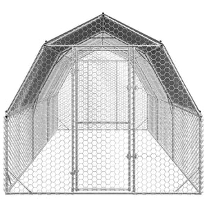 Verzinkter Hühnerstall mit Dach 2,5x6x2,25 m