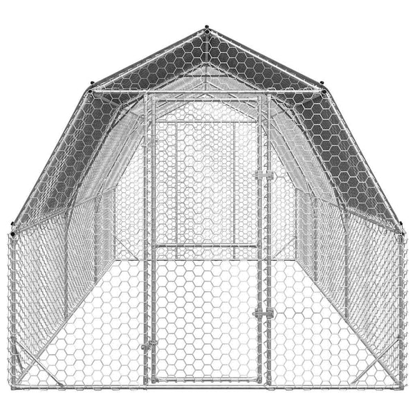 Verzinkter Hühnerstall mit Dach 2,5x6x2,25 m